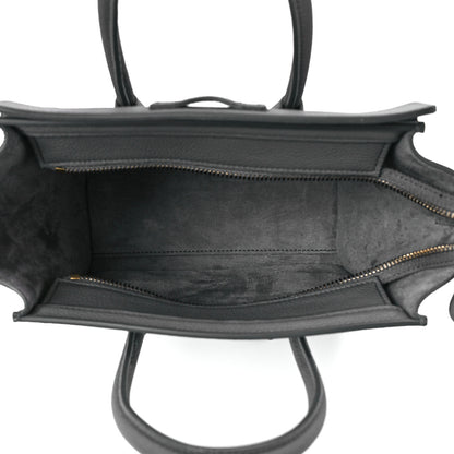 Celine Drummed Calfskin Nano Luggage Kohl 5 of 11