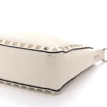 Valentino Garavani Pebbled Calfskin Mini Rockstud Flip-Lock Messenger Bag Light Ivory 10 of 13