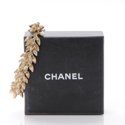 Chanel Crystal CC Sheath of Wheat Bracelet Gold 6 of 6