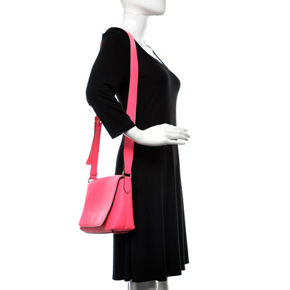 Burberry Calfskin Smooth Grain Small Burleigh Crossbody Bag Neon Pink 2 of 15