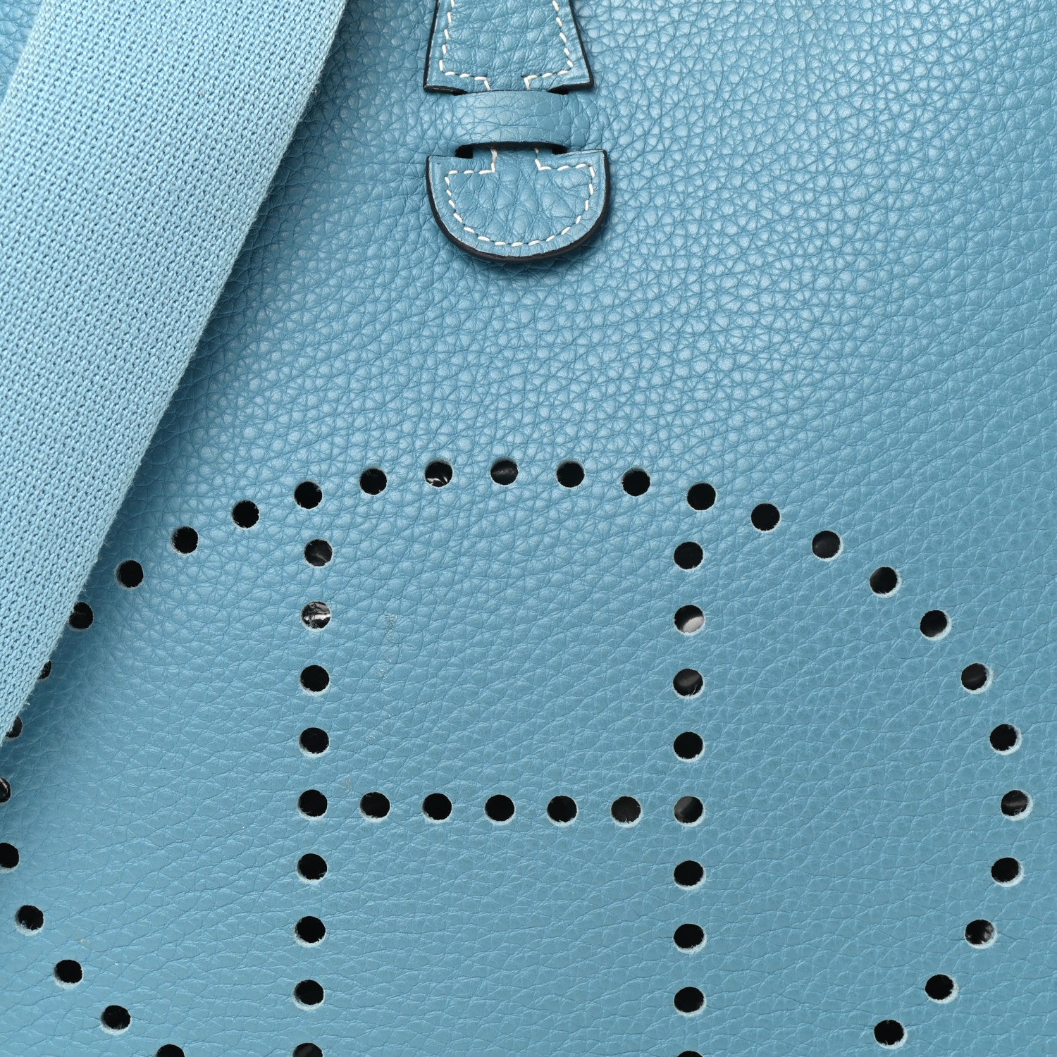 Hermes Taurillon Clemence Evelyne PM Blue Jean 8 of 11