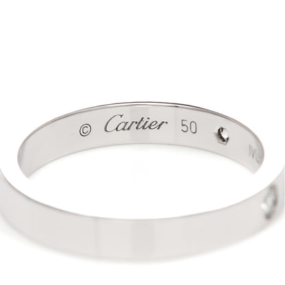 Cartier Platinum 2 Diamond 3mm C De Cartier Wedding Band Ring 50 5.25 4 of 7