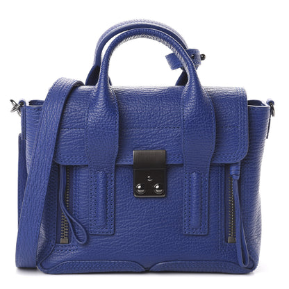 3.1 Phillip Lim 3.1 Textured Calfskin Mini Pashli Satchel Cobalt 1 of 8