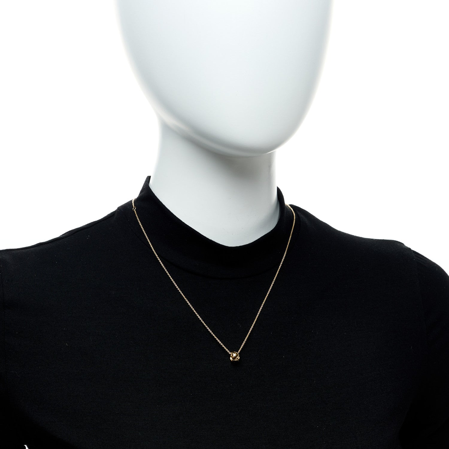 Chanel 18K Yellow Gold Coco Crush Round Pendant Necklace 3 of 9