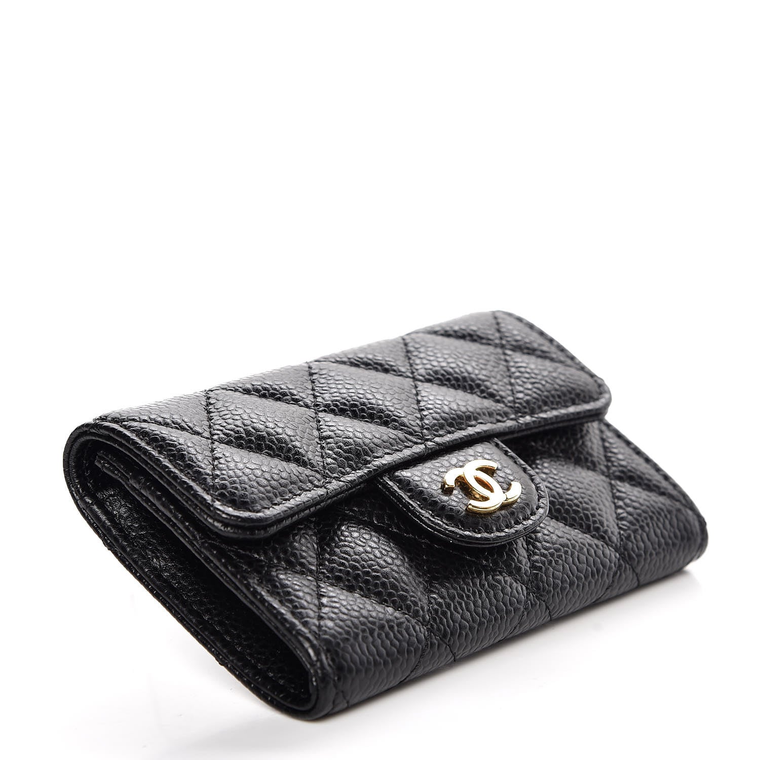 Chanel Caviar Quilted Flap Card Holder Black 4 of 9