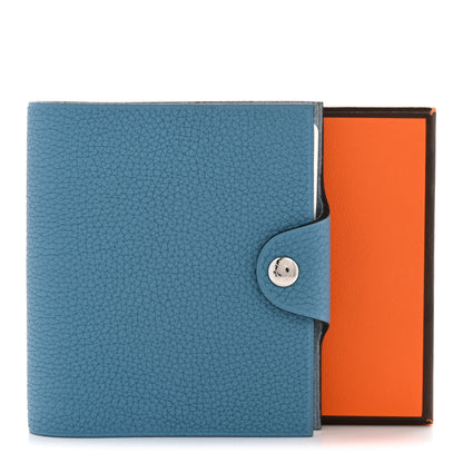Hermes Togo Ulysse Mini Notebook Cover Blue Jean 8 of 8