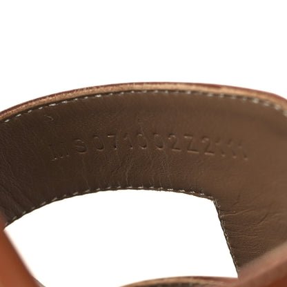 Hermes Calfskin Oasis Sandals 38 Gold 8 of 9