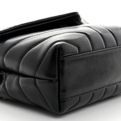 Saint Laurent Calfskin Y Quilted Monogram Toy Loulou Crossbody Bag Black 10 of 11