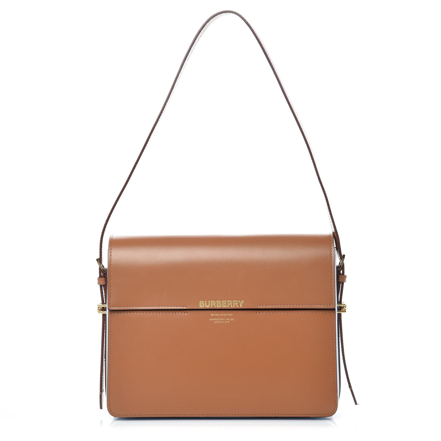 Calfskin Two Tone Large Grace Bag Nutmeg Pale Blue