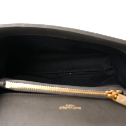 Saint Laurent Sheepskin Matelasse Chevron Monogram Medium College Bag Asphalt 4 of 9