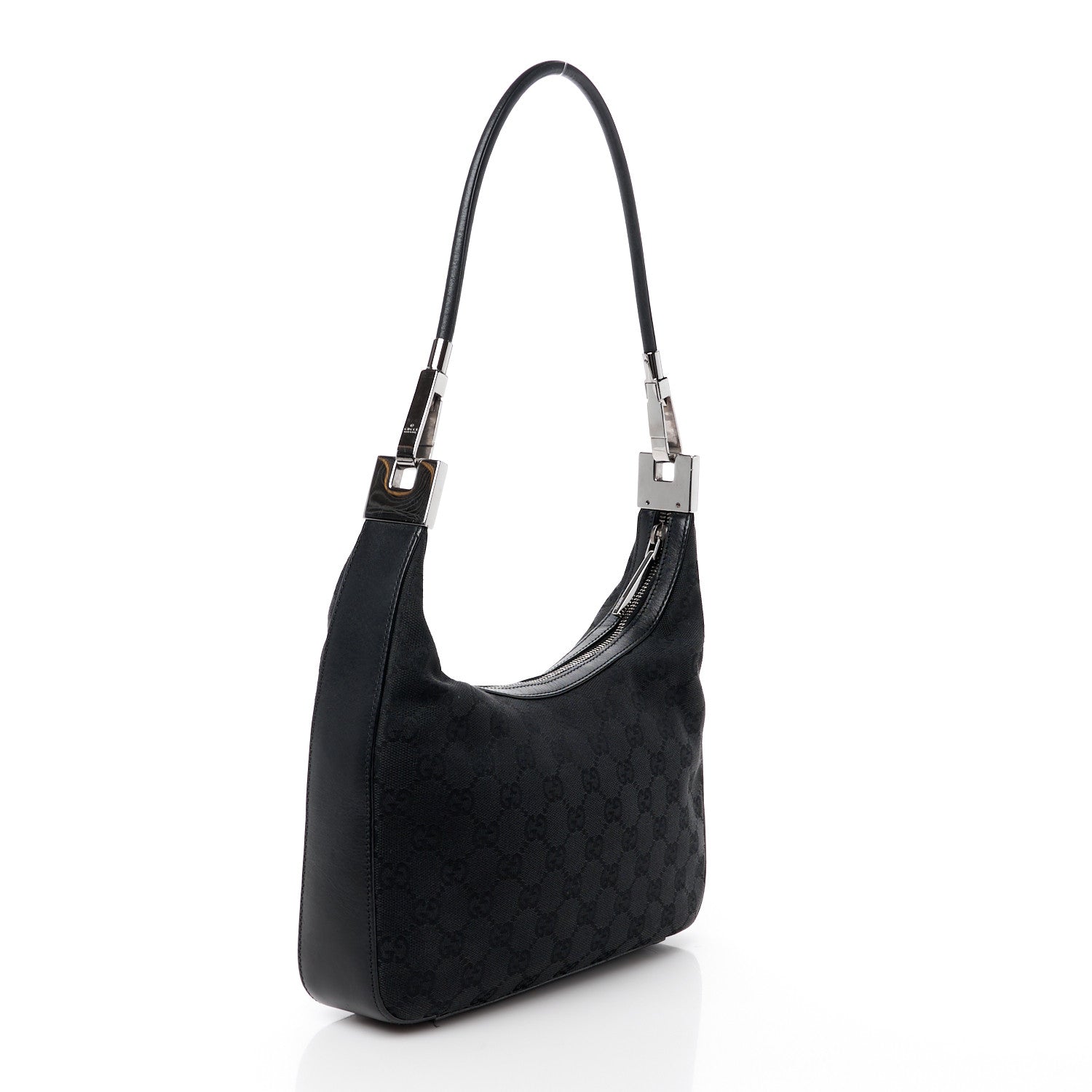 Gucci Monogram GG Small Clasp Hobo Black 3 of 12