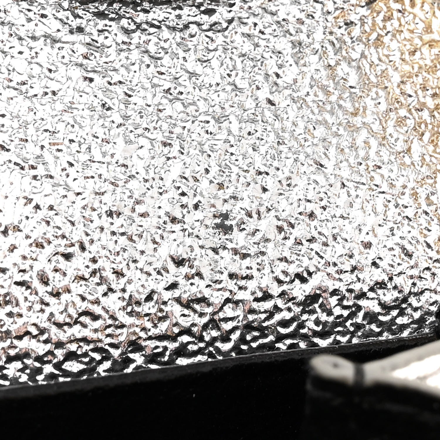 Saint Laurent Metallic Calfskin Monogram Chain Wallet Platine 12 of 16