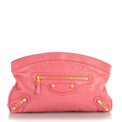 Balenciaga Agneau Giant 12 Gold Hardware Premier Clutch Rose Bonbon 1 of 8
