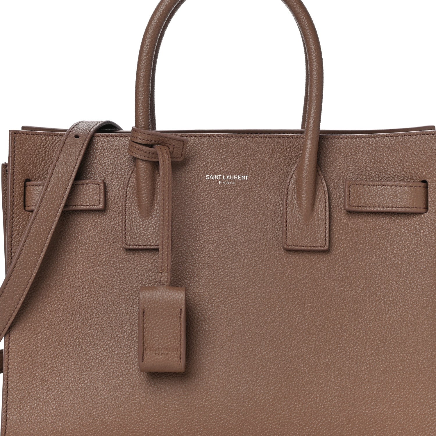 Saint Laurent Grained Calfskin Baby Sac De Jour Taupe 10 of 12