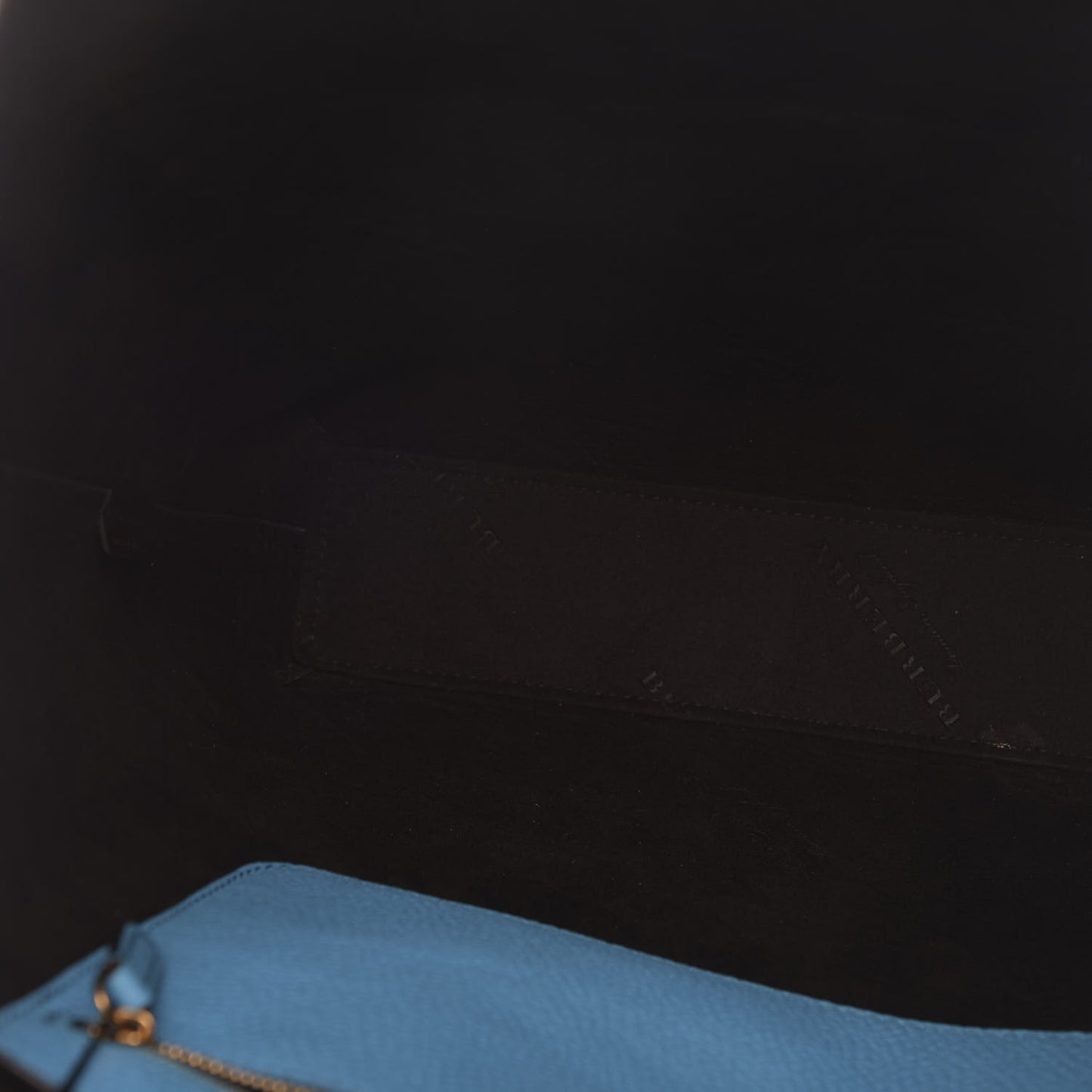 Grainy Calfskin Remington Tote Neon Blue