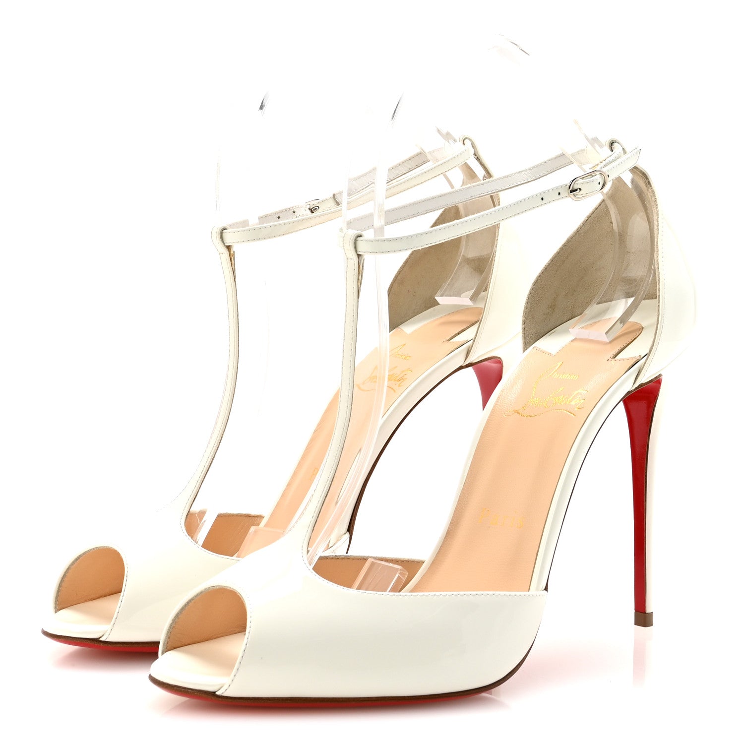 Christian Louboutin Patent Talitha 100 Pumps 40 White 4 of 8