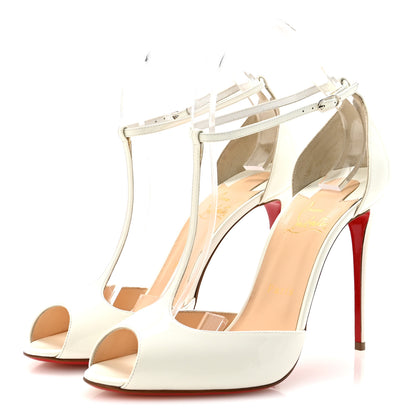 Christian Louboutin Patent Talitha 100 Pumps 40 White 4 of 8