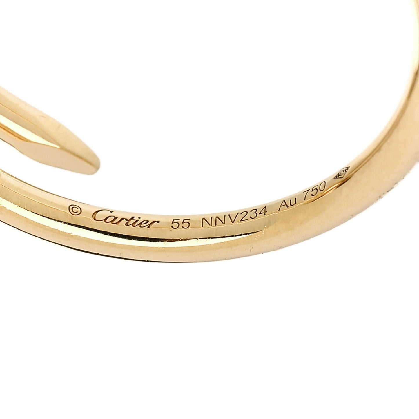 18K Yellow Gold Small Juste Un Clou Ring 55 7.25