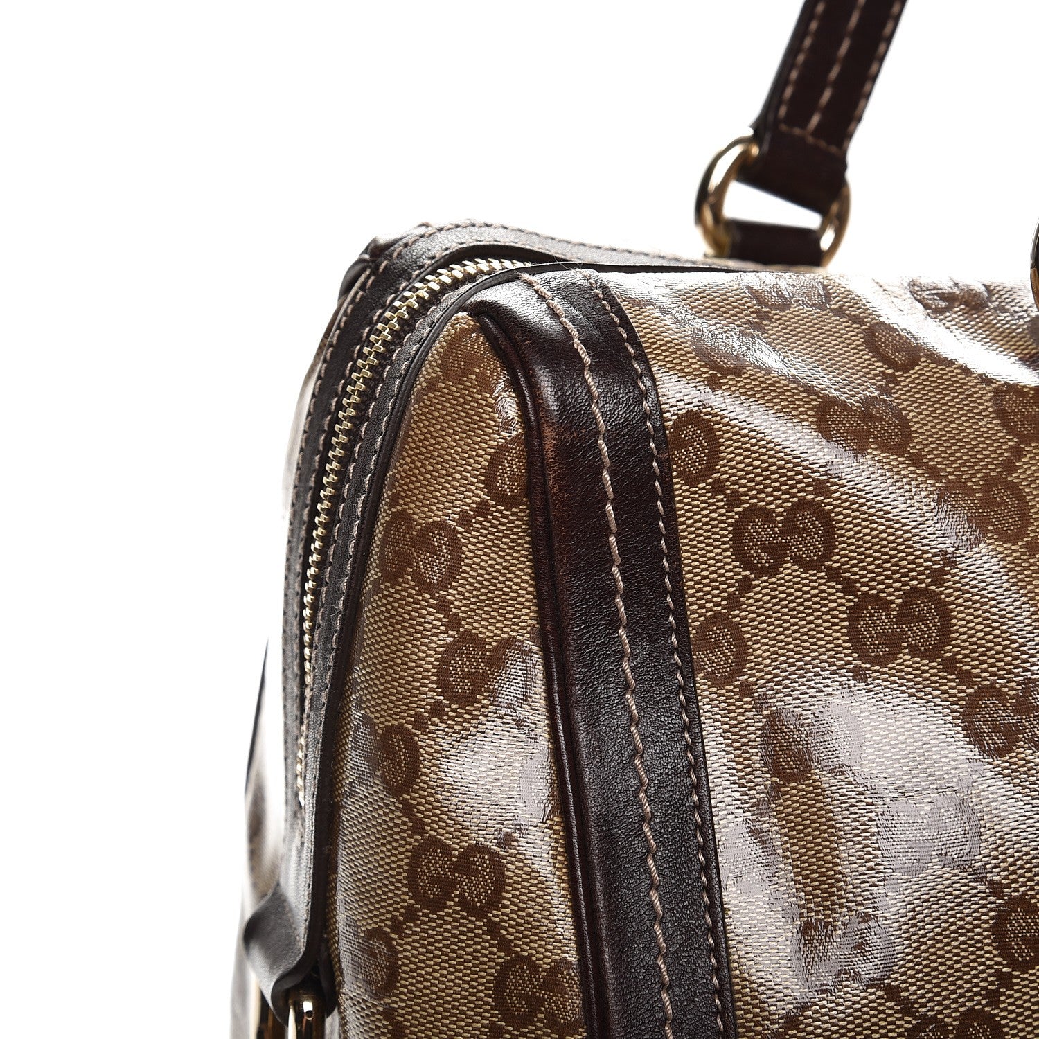 Gucci Crystal Monogram Large Duchessa Boston Dark Brown 8 of 13