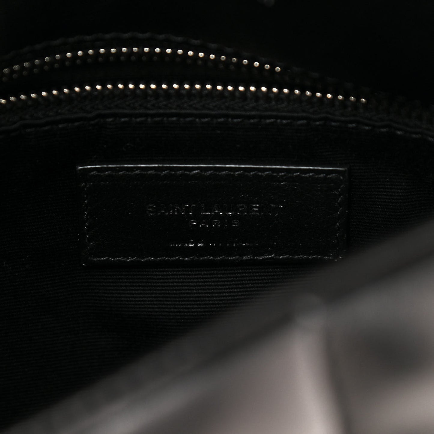 Lambskin Quilted Medium Loulou Puffer Monogram Chain Satchel Black