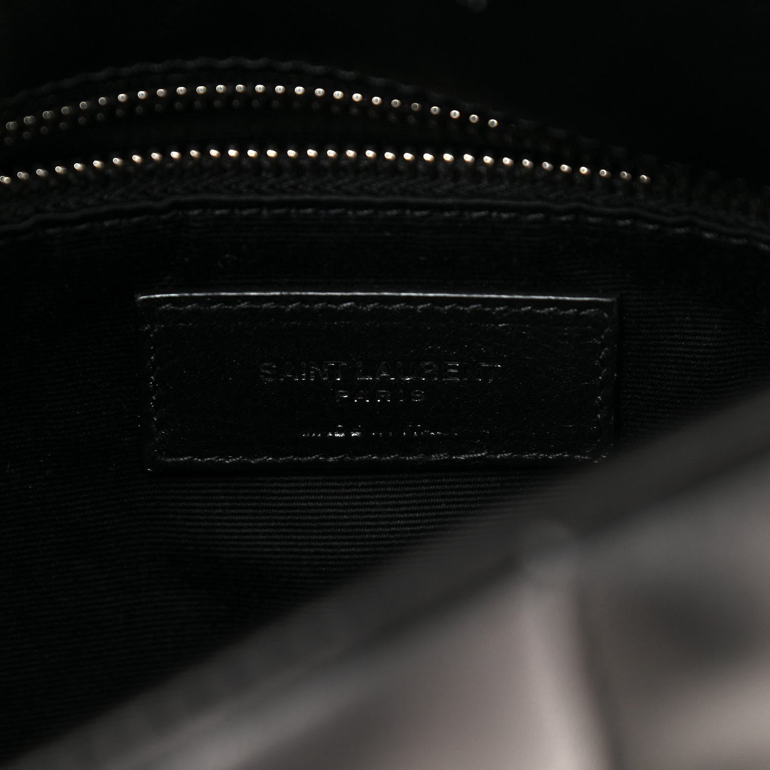 Saint Laurent Lambskin Quilted Medium Loulou Puffer Monogram Chain Satchel Black 6 of 10