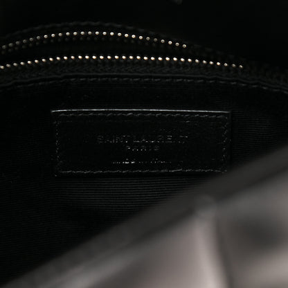 Saint Laurent Lambskin Quilted Medium Loulou Puffer Monogram Chain Satchel Black 6 of 10
