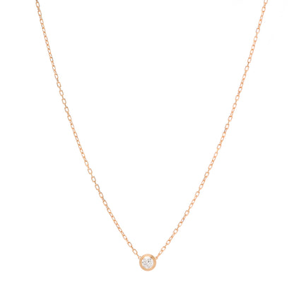 Cartier 18K Pink Gold Diamond LM D'Amour Pendant Necklace 1 of 6