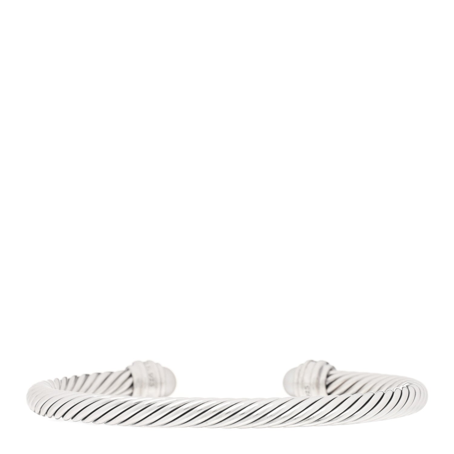 David Yurman Sterling Silver Diamond Pearl 5mm Cable Classics Princess Bracelet 2 of 3