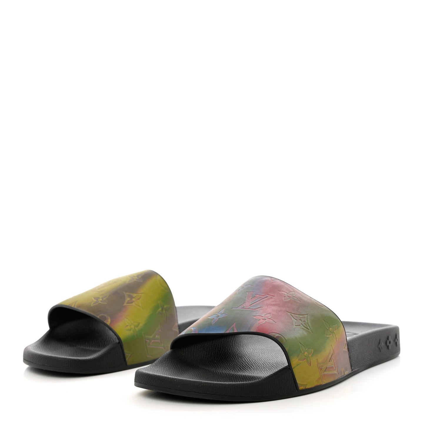 Monogram Watercolor Mens Waterfront Mules 7 Black