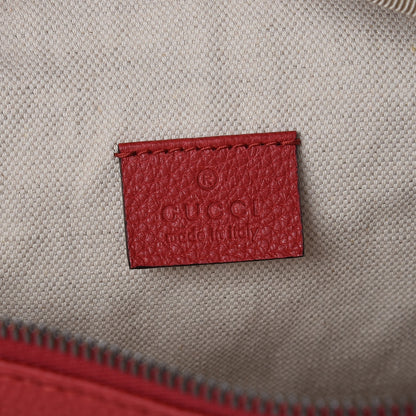 Gucci Grained Calfskin Logo Belt Bag Hibiscus Red 6 of 9