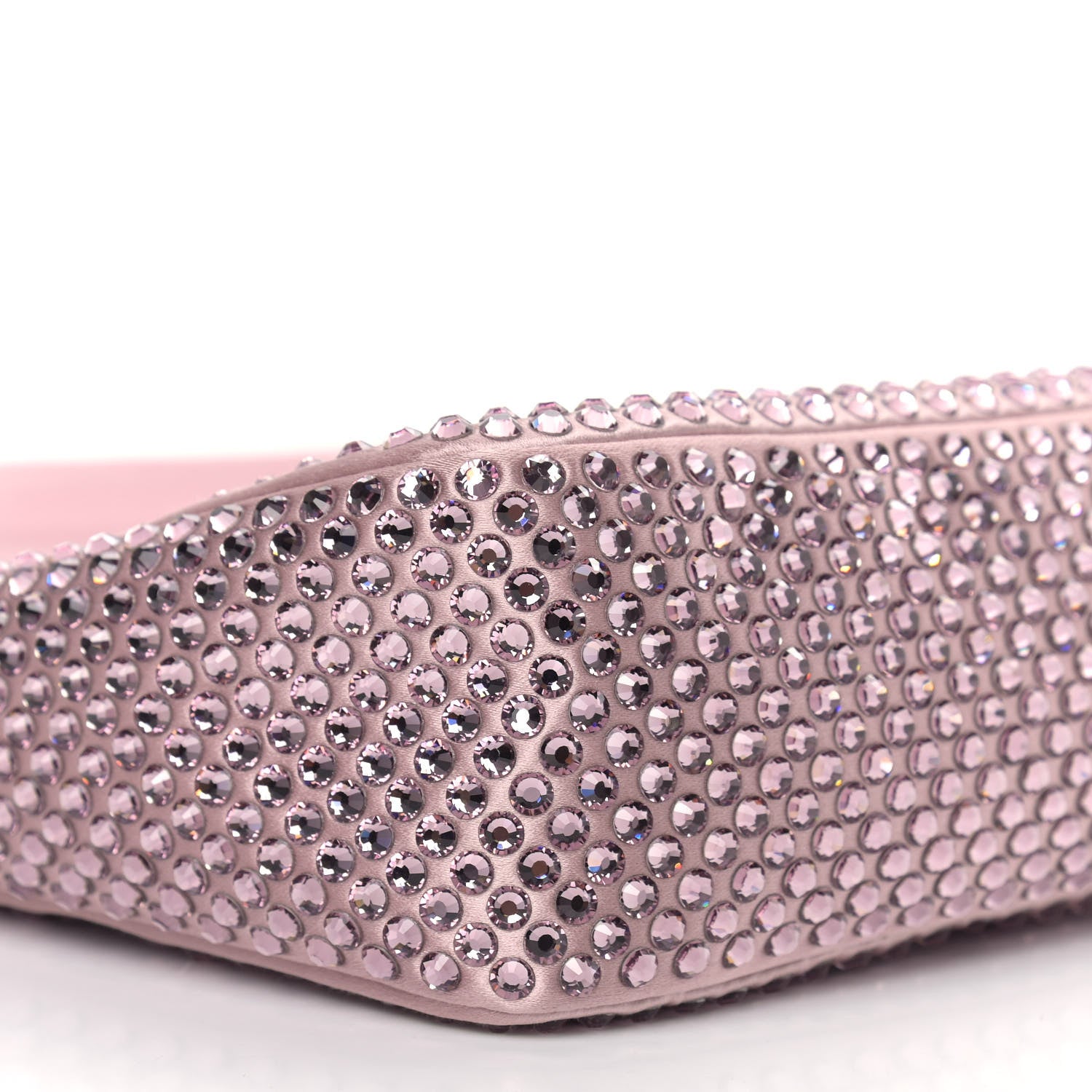 Prada Satin Crystal Mini Re-Edition 2000 Bag Alabastro 8 of 9