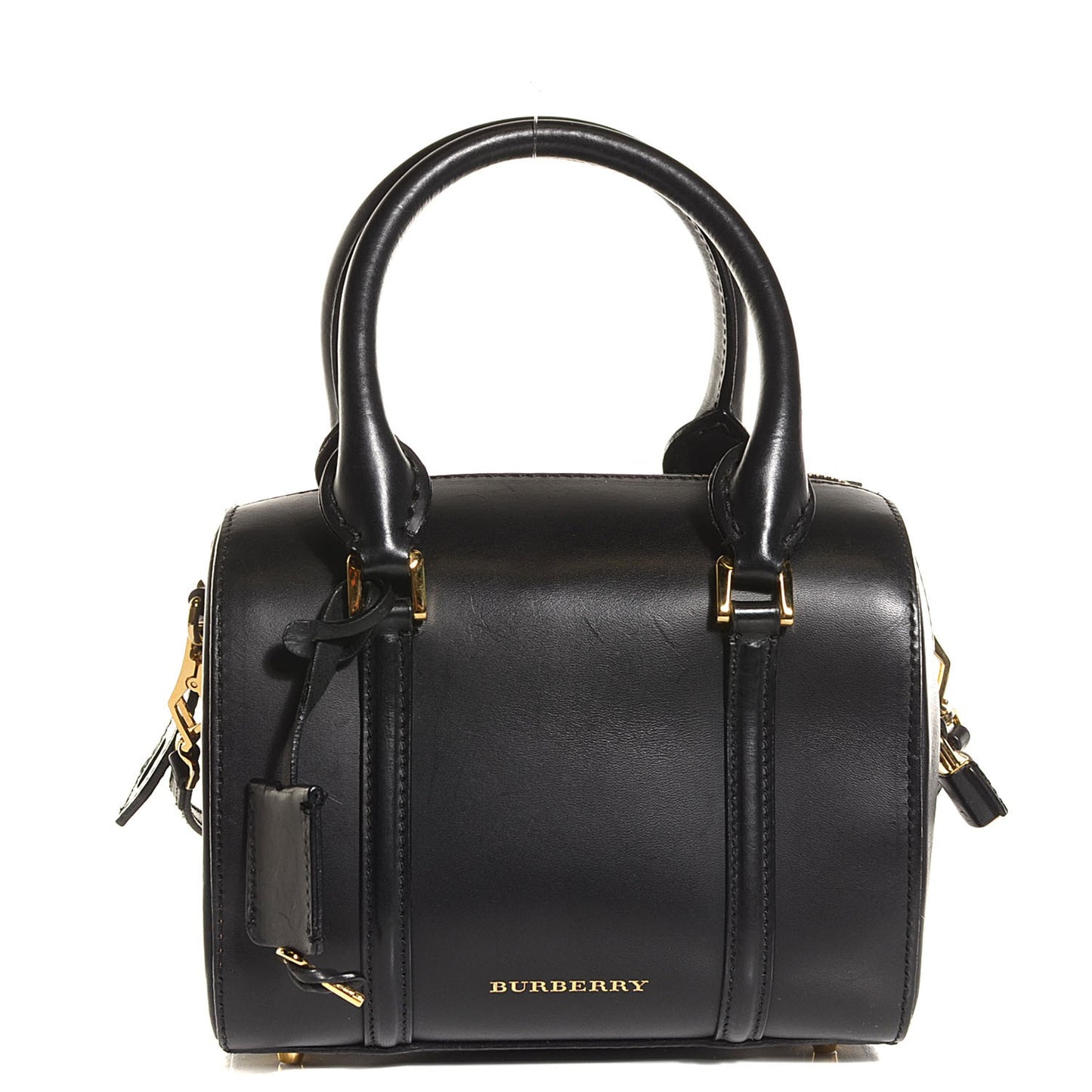 Soft Calfskin Small Alchester Bowling Bag Black