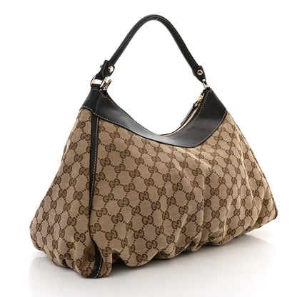 Gucci Monogram Large D Gold Hobo Dark Brown 3 of 10