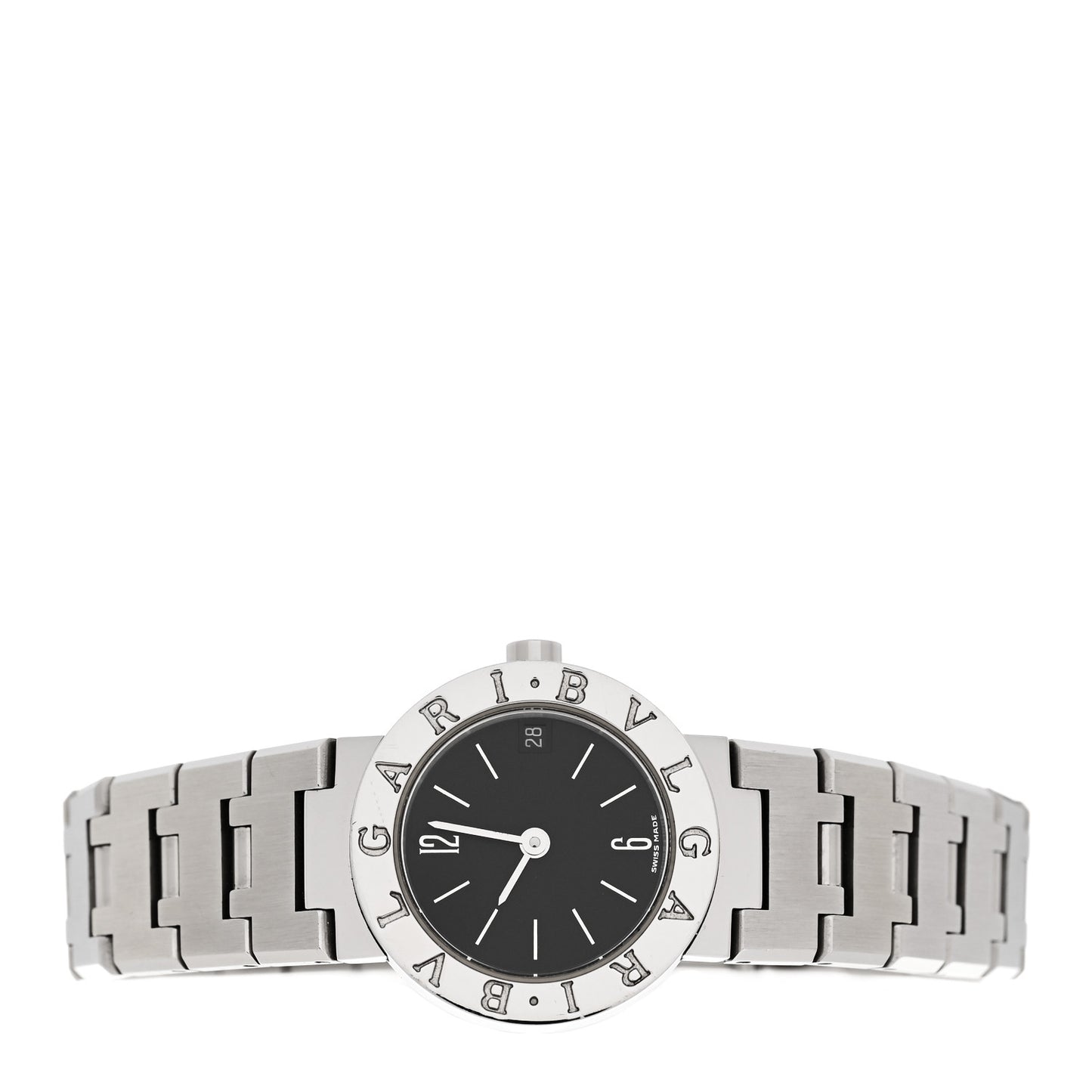 Stainless Steel 23mm Quartz Watch Black