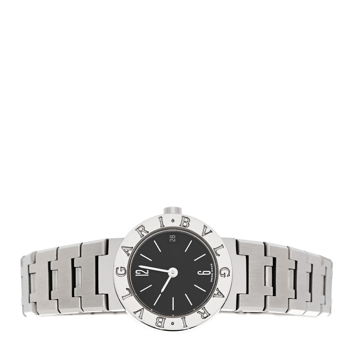 Bulgari Stainless Steel 23mm Quartz Watch Black 2 of 4
