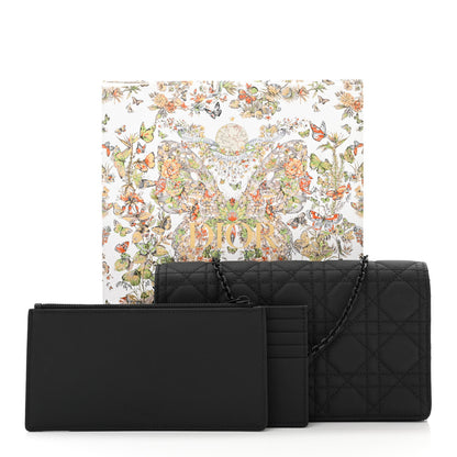 Christian Dior Ultra Matte Calfskin Cannage Lady Dior Clutch Black 13 of 13