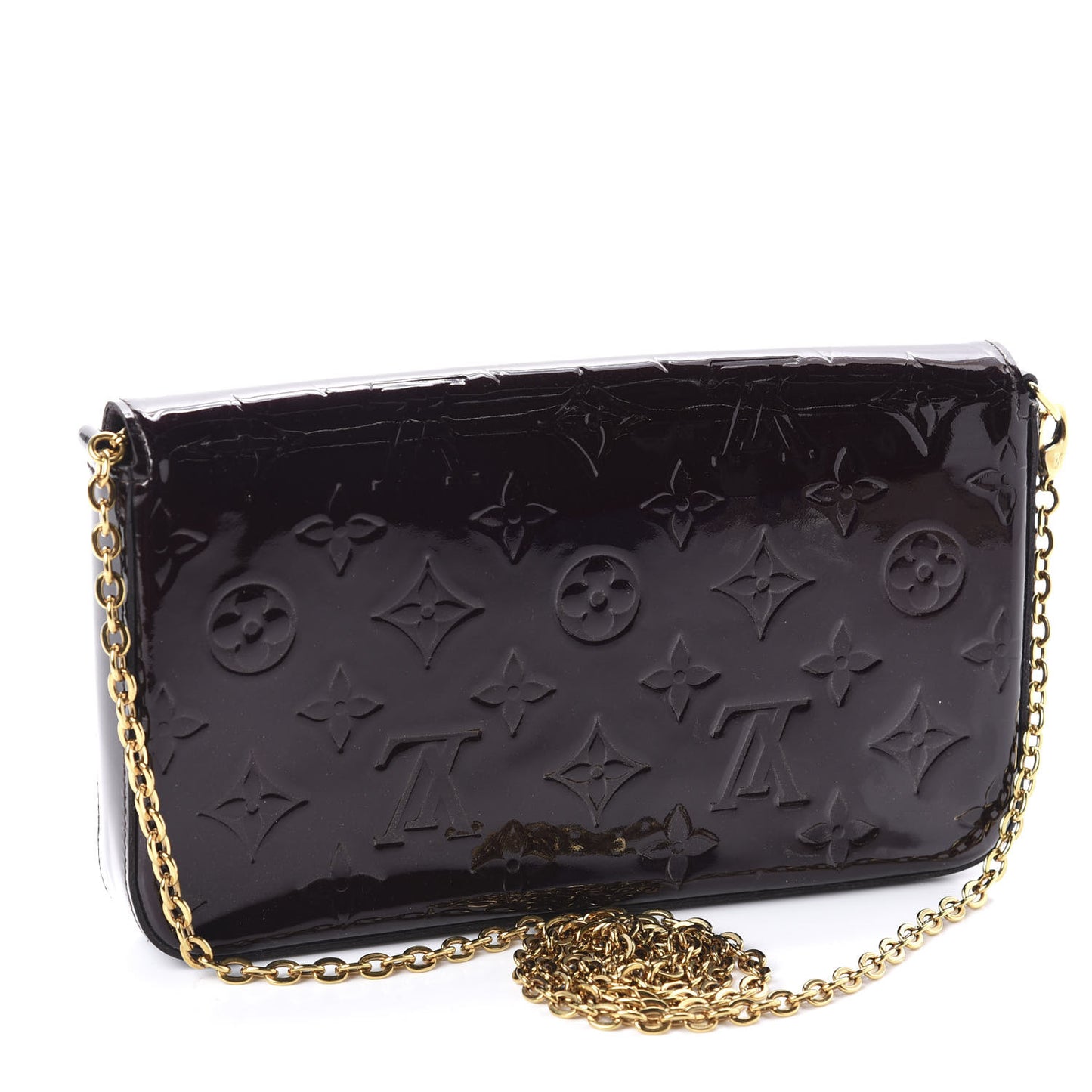 Vernis Pochette Felicie Chain Wallet Amarante