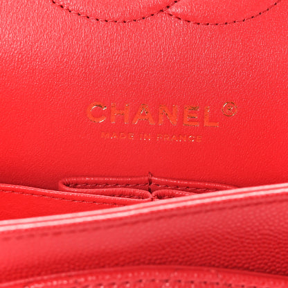 Chanel Caviar Quilted Medium Double Flap Red 6 of 9