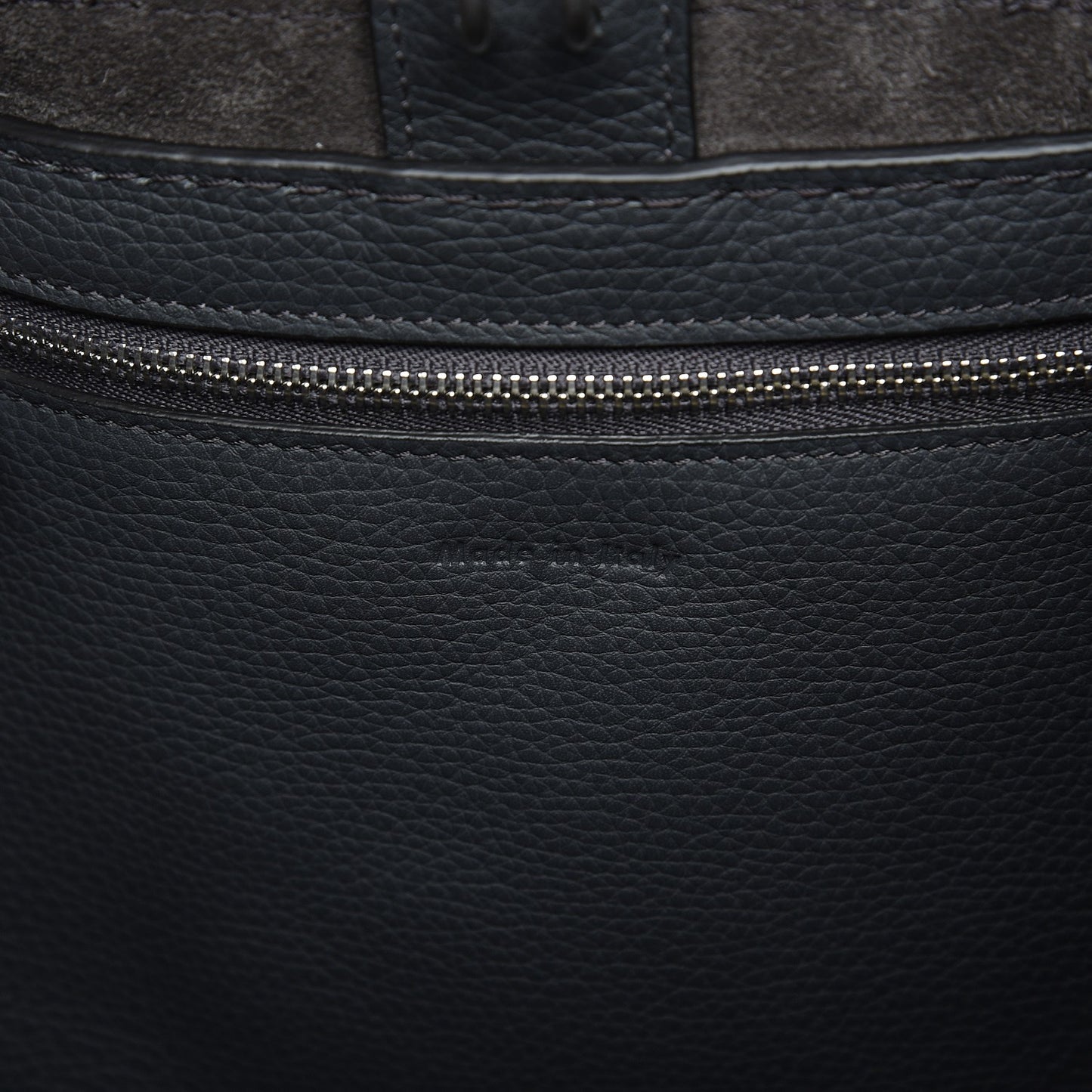 Supple Grained Calfskin Small Big Bag Anthracite