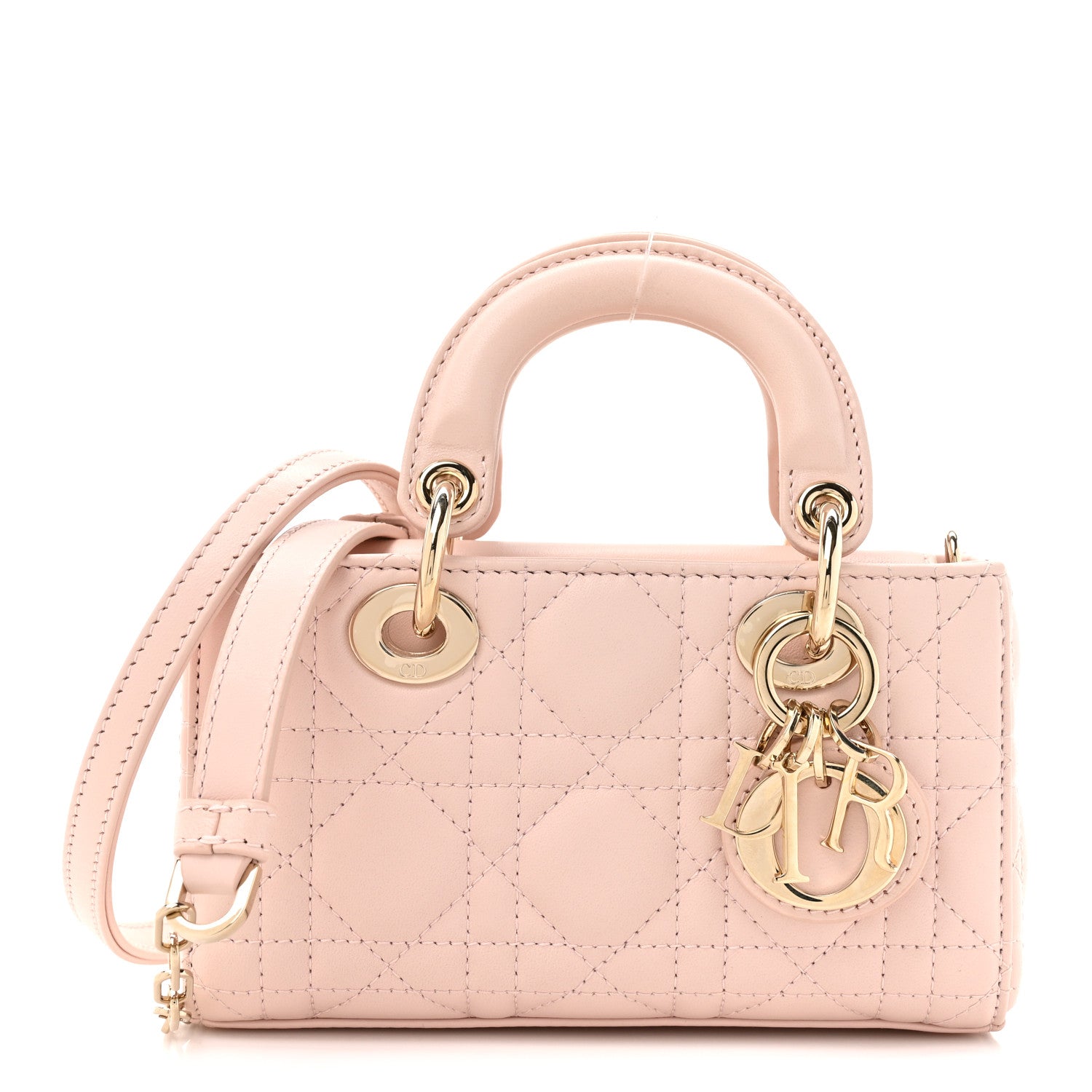 Christian Dior Lambskin Cannage Micro Lady D-Joy Powder Pink 1 of 13
