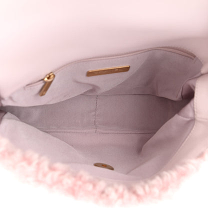 Chanel Shearling Sheepskin Medium Chanel 19 Flap Light Pink 4 of 9