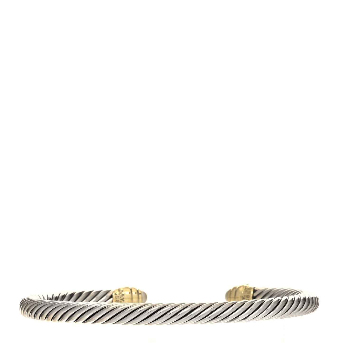 Sterling Silver 14K Yellow Gold Pearl 5mm Cable Classics Petite Color Bracelet