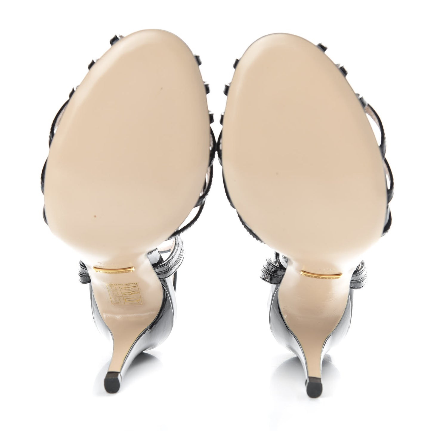 Vernice Crystal Sandals 36.5 Black