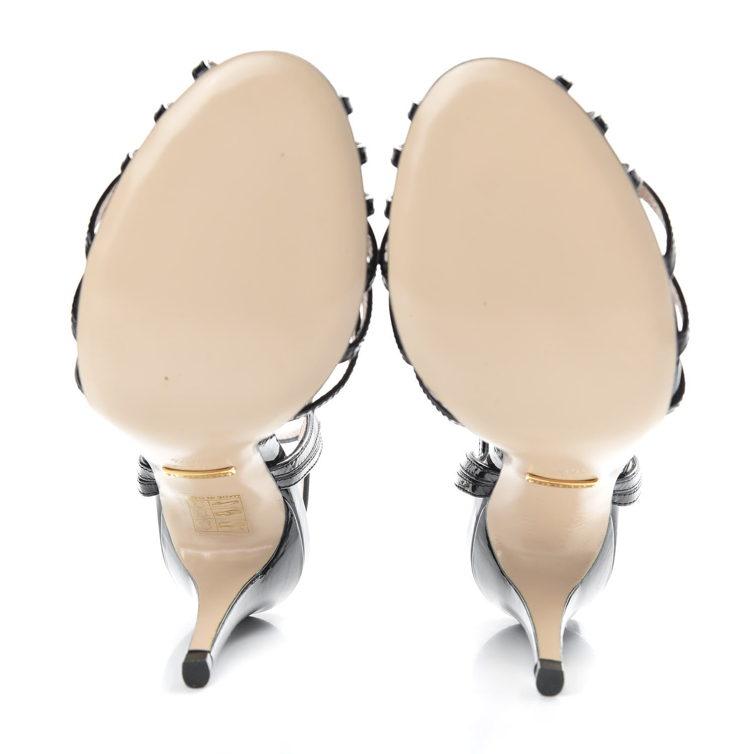 Gucci Vernice Crystal Sandals 36.5 Black 5 of 9