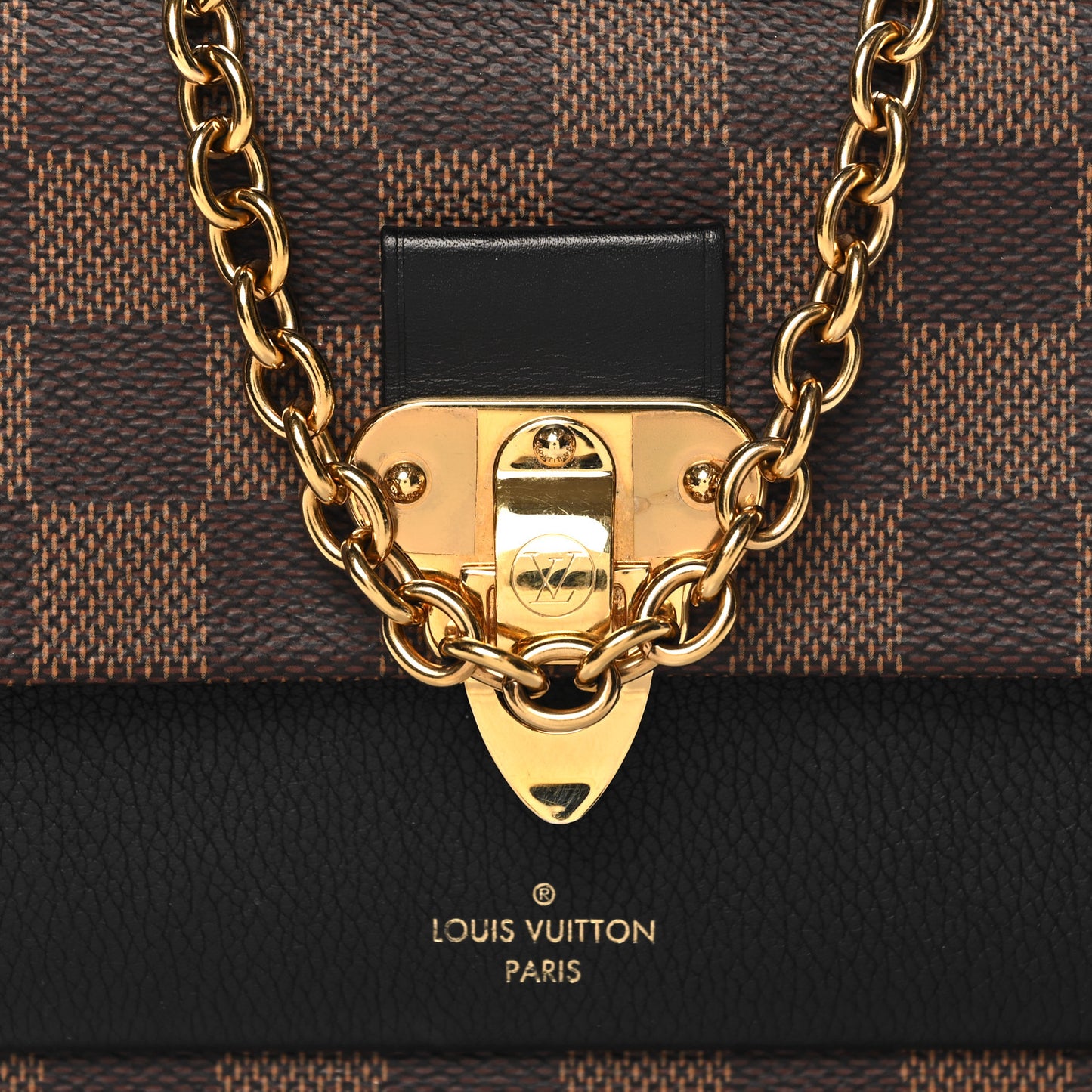 Damier Ebene Vavin Chain Wallet Black