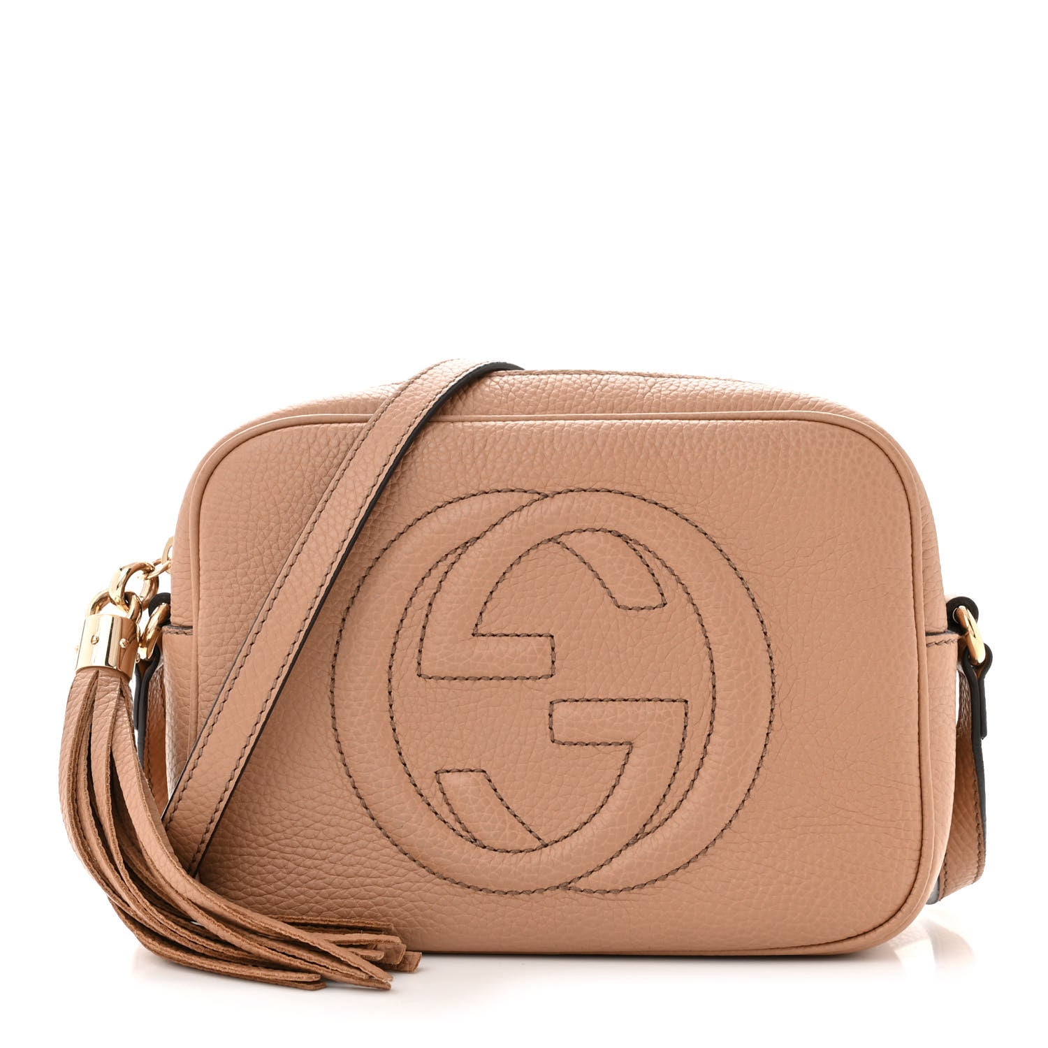 Gucci Pebbled Calfskin Small Soho Disco Bag Camelia 1 of 11