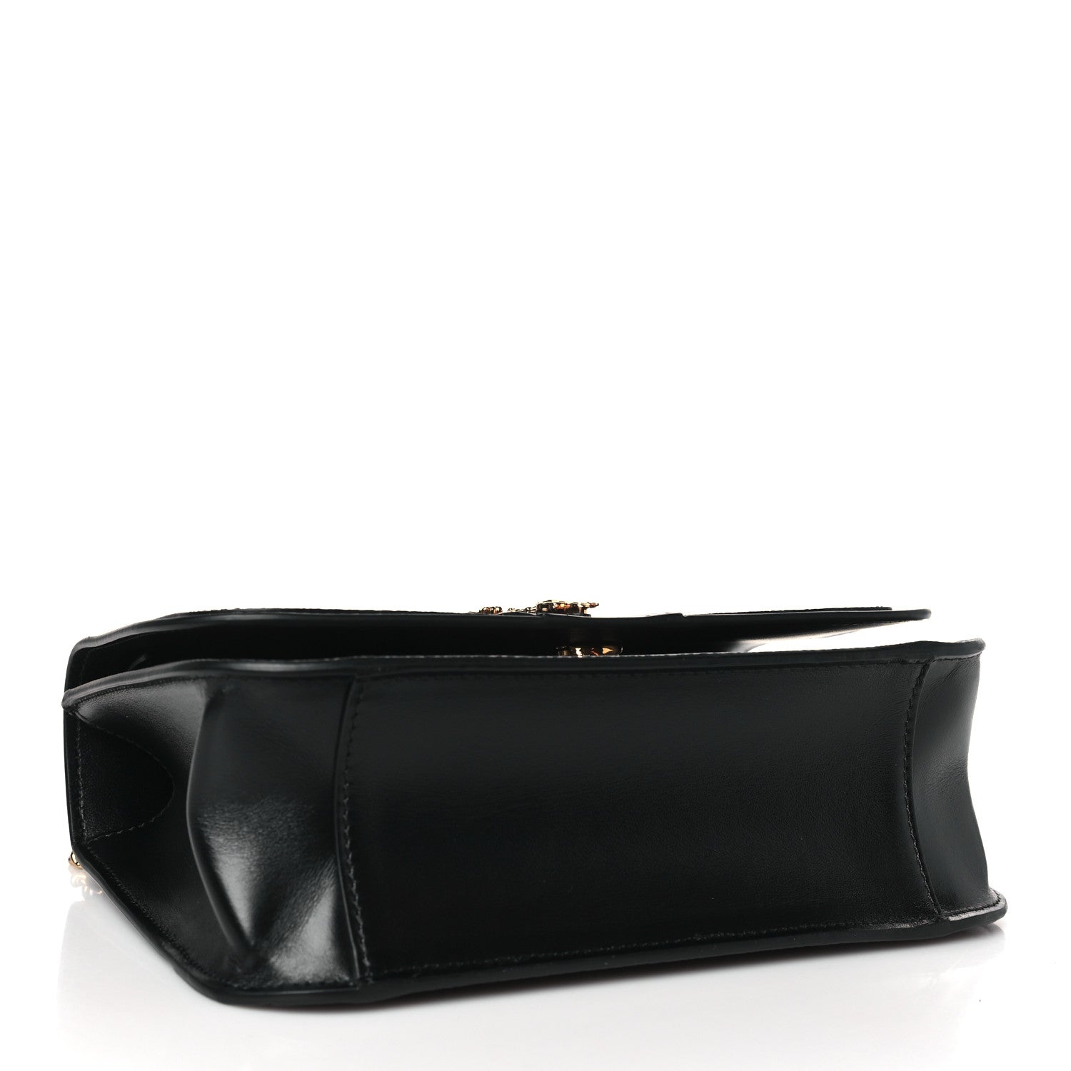 Versace Coated Canvas La Greca Signature Shoulder Bag Black 4 of 9