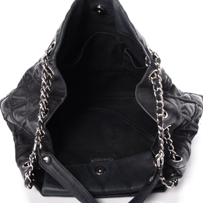 Chanel Lambskin Stitched Accordion Shoulder Bag Black 5 of 17