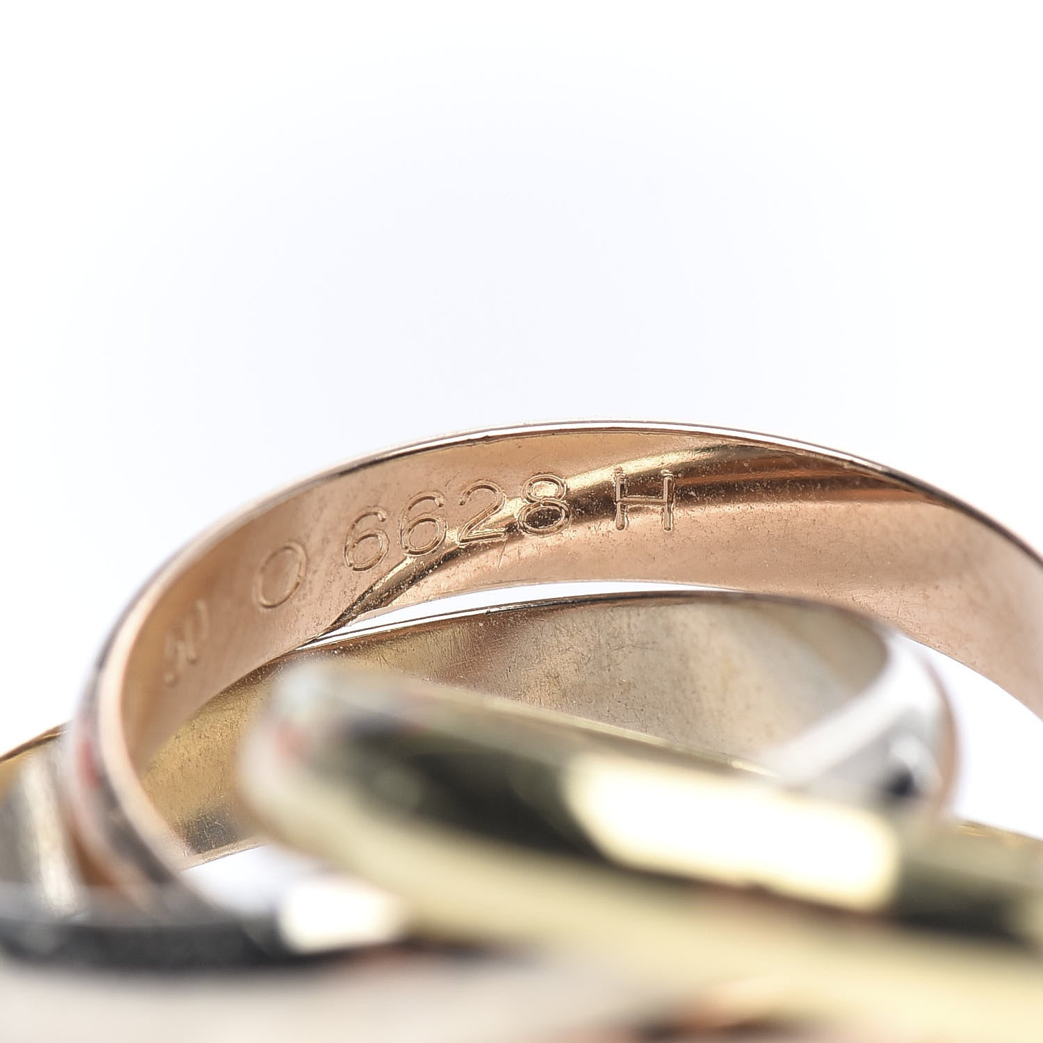 Cartier 18K Pink Yellow White Gold Classic Les Must De Trinity Ring 50 5.25 5 of 5