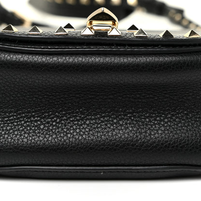 Valentino Garavani Grained Calfskin Rockstud Saddle Bag Black 16 of 16